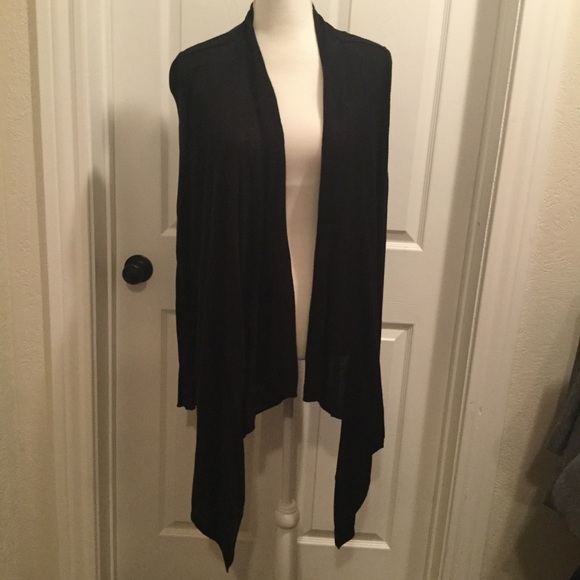 Lane Bryant Sweaters - Lane Bryant Open Front Black Drape Sweater 22/24